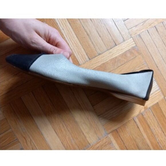 Grey and black elegant ballerinas flats shoes - Picture 4 of 8